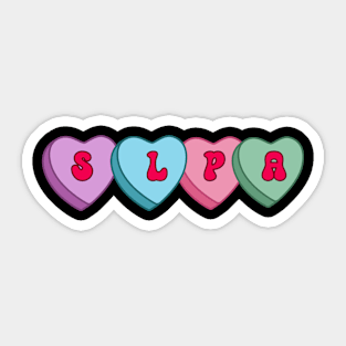 Valentine speech therapy, speech language pathology, slpa, speech therapist Sticker